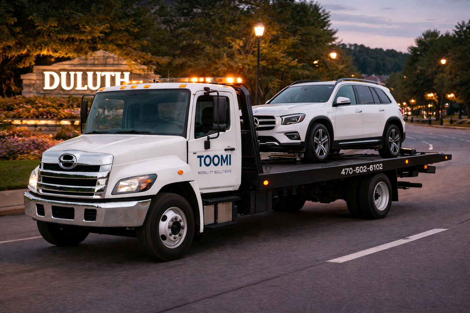 Toomi tow truck Duluth GA